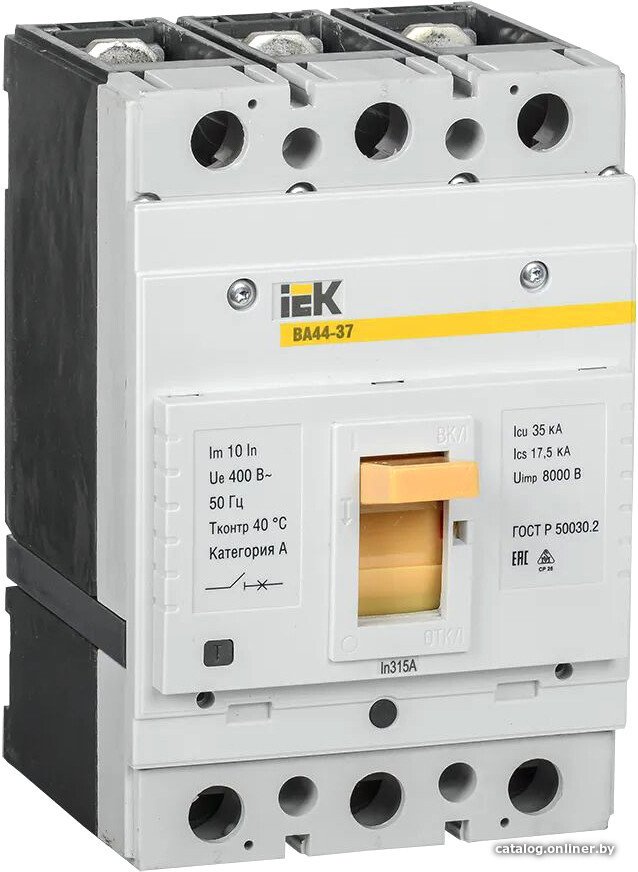 Выключатель автоматический IEK ВА 44-37 3P 315A 35kA SVA4410-3-0315-35