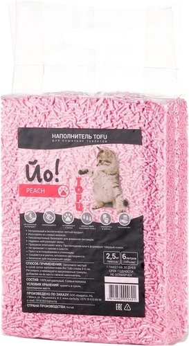 Наполнитель для туалета ЙО! Tofu Персик 6 л
