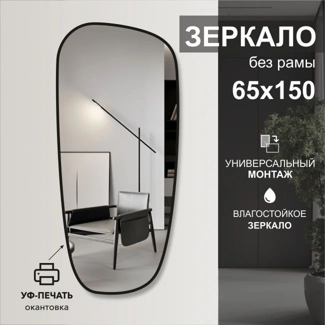 

Зеркало Алмаз-Люкс Д-112 65х150 (с чёрной окантовкой)