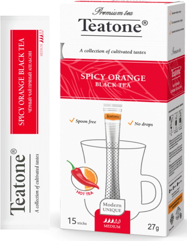 

Черный чай Teatone Spicy Orange Black Tea - Пряный Апельсин 15 стиков