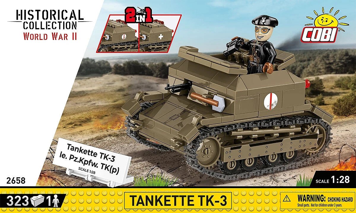 Конструктор Cobi Historical Collection WWII Tankette TK-3