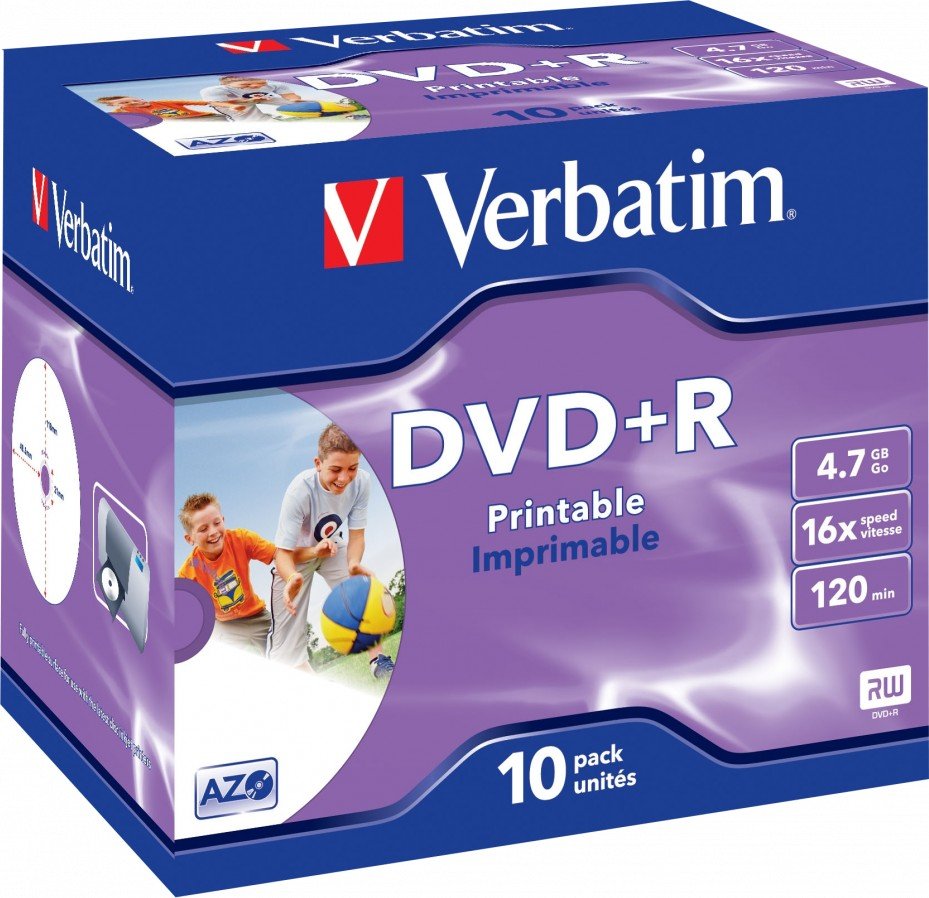

DVD+R диск Verbatim 4.7Gb 16x 43508 (10 шт.)
