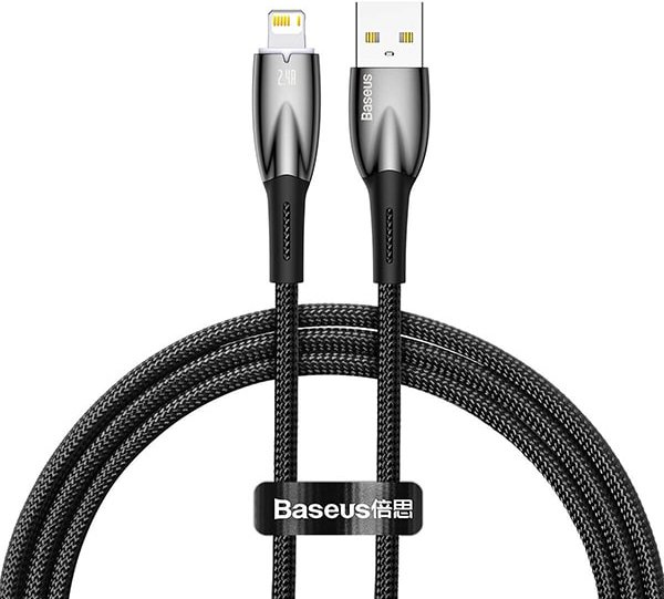

Кабель Baseus Glimmer Series Fast Charging Data Cable USB Type-A - Lightning 2.4A CADH000301 (2 м, черный)