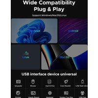 USB-хаб Orico YSA7-U3-GY-BP