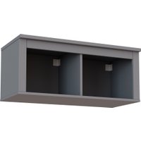 Полка Mio Tesoro Сага навесная 2 секции (серый)