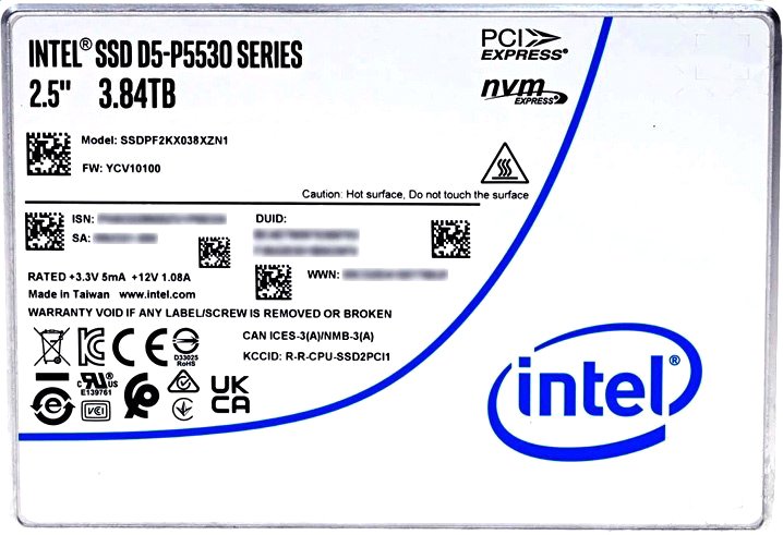 

SSD Intel D5-P5530 3.84TB SSDPF2KX038XZN1