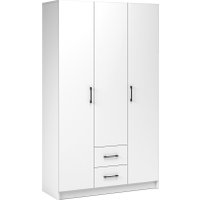 Шкаф распашной Империал Чикаго Вайт 3 двери 2 ящика (белый)