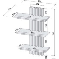 Полка Интерлиния LG-16 (белый платинум/дуб золотой)