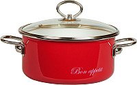 Кастрюля СтальЭмаль Bon Appetit 8SD205S (вишневый)