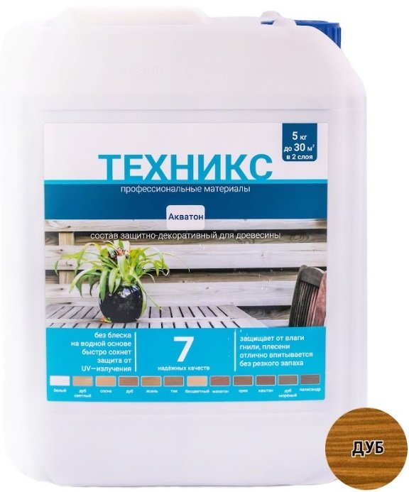 

Пропитка Техникс Акватон 5 кг (дуб)