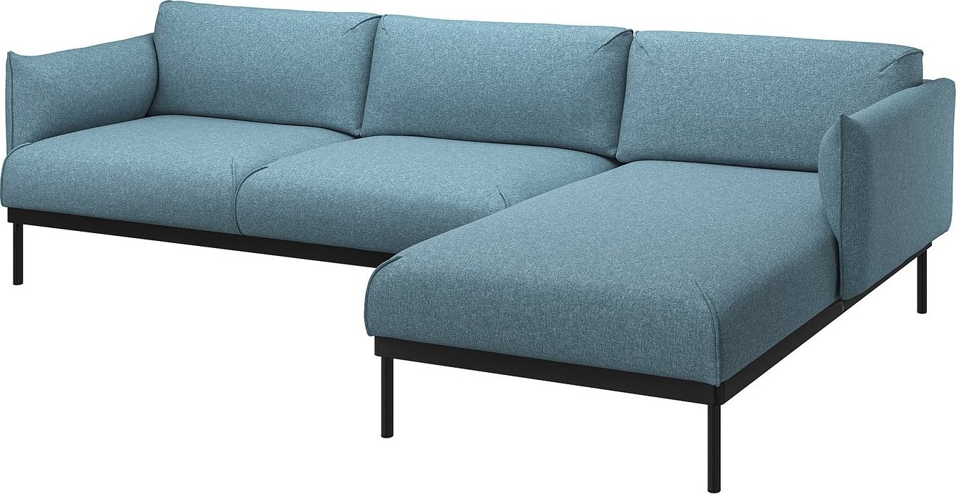 Угловой диван Ikea Applaryd Gunnared голубой s19528172