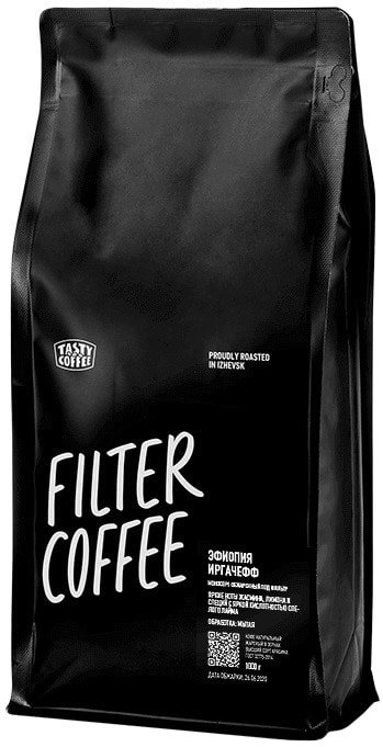 

Кофе Tasty coffee Эфиопия Иргачефф в зернах 1 кг