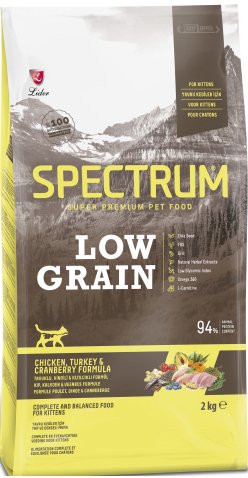 

Сухой корм для кошек Spectrum Low Grain с курицей индейкой клюквой 2 кг