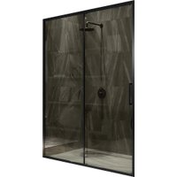 Душевая дверь MaybahGlass 195x120 MGD-1541-6 (бронза стекло/черный) в Борисове