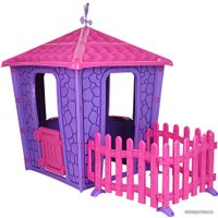 Игровой домик Pilsan Stone House с забором 06443 (фиолетовый)