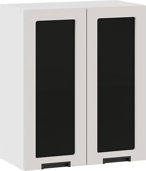 

Шкаф навесной Трия Гренада 1В6С (белый/холст мокко)