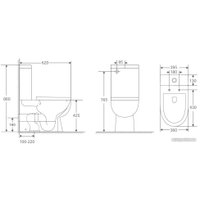 Унитаз напольный Teymi Aina T40205