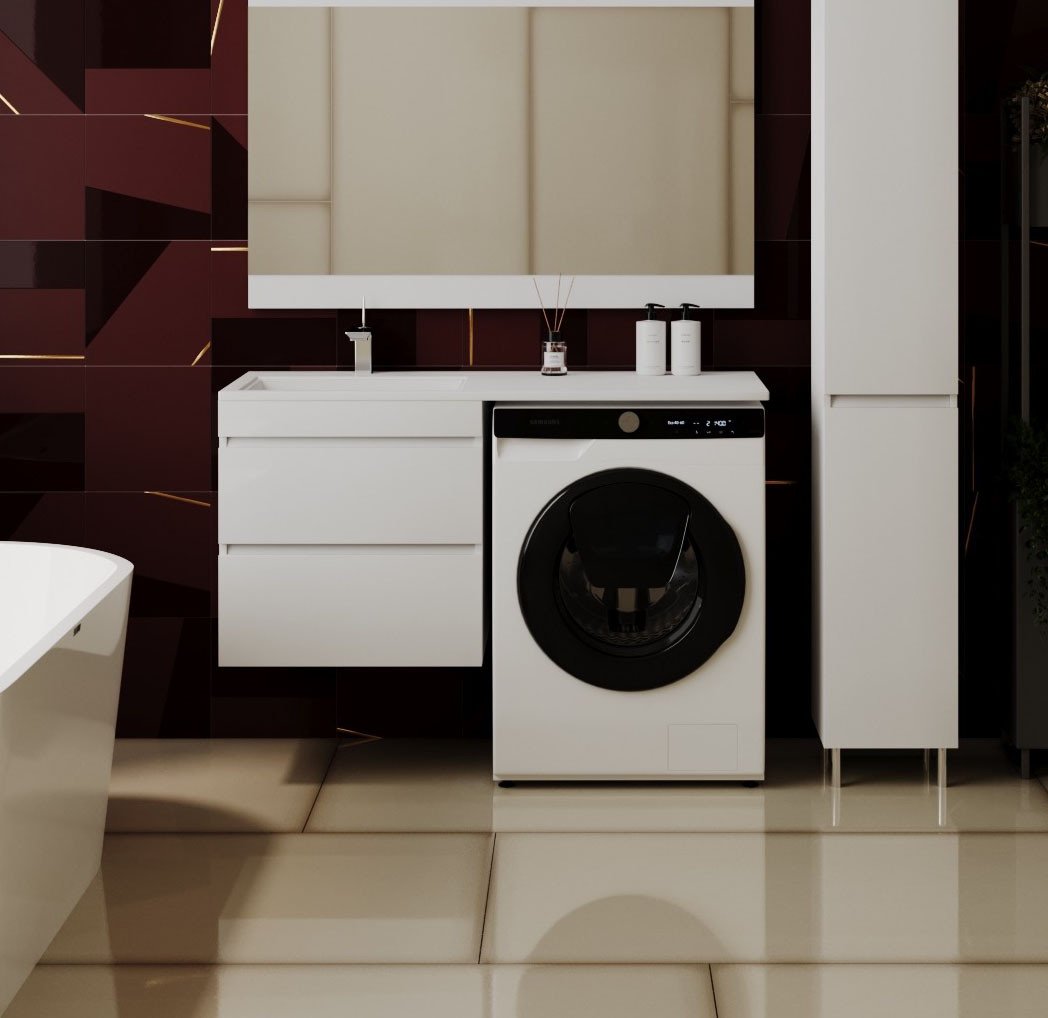 

Symbolite Тумба под умывальник Даллас 120 Люкс Plus (подвесная, эмаль, белый)