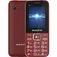 Кнопочный телефон Maxvi P2 (винный красный)