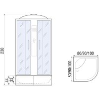 Душевая кабина River Desna XL 100/44 MT