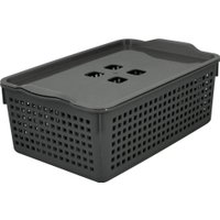 Корзина Мультидом Лофт 643 108 (серый, с крышкой)