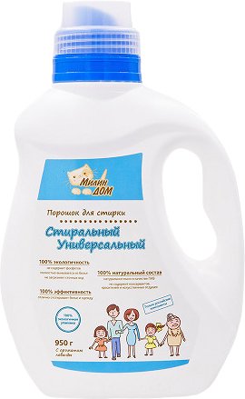 

Стиральный порошок Милин дом Универсальный с дозатором (950 г)