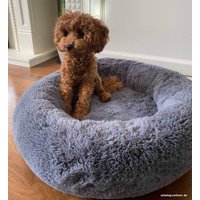 Лежак Pet Bed плюшевый 60 см (графит)