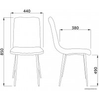 Стул AksHome Dallas 68747 (велюр, зеленый/черный)