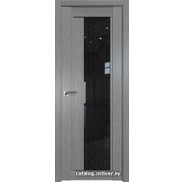 Межкомнатная дверь ProfilDoors 2.72XN L 90x200 (грувд серый/стекло дождь черный)