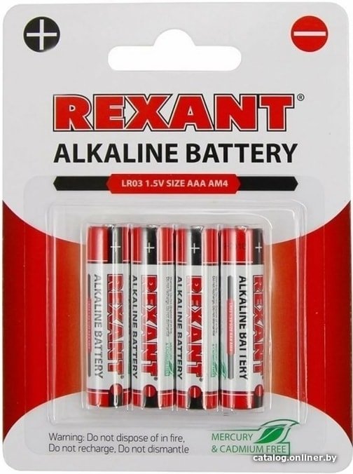 Батарейка Rexant AAA/LR03 4шт 30-1012