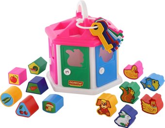 Сортер Полесье Логический домик (в сеточке)