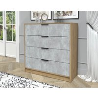 Комод Интерлиния Концепт КТ-К100 (бетон/дуб золотой)