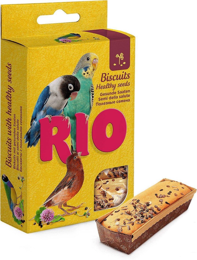 

Лакомство для птиц Rio Бисквиты с полезными семенами 5х7 г