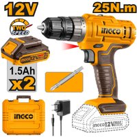 Дрель-шуруповерт Ingco CDLI1228 (с 2-мя АКБ, кейс)