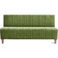 Диван Brioli Руди полоса трехместный (микровелюр, В26 зеленый)
