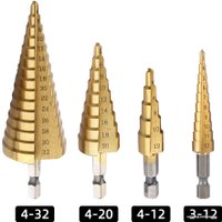 Набор сверл USBTOP 3-12/4-12/4-20/4-32 мм с титановым покрытием 557164 (4 шт)