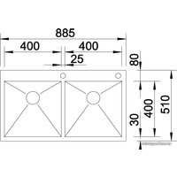 Кухонная мойка Blanco Zerox 400/400-IF/A 521648
