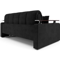 Диван Мебель-АРС Аккордеон Бакли НПБ 180x200 (велюр черный HB-178/17)