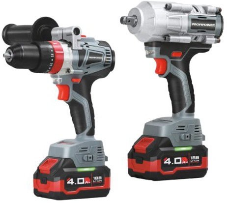 

Profipower ProfiSet-2С18 E0221 (шуруповерт, гайковерт, 2 АКБ, кейс)