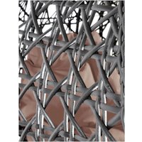 Подвесное кресло M-Group Для двоих Люкс 11510405 (черный ротанг/коричневая подушка)