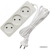 Удлинитель СОЮЗ 3 розетки, белый, 5 м [481S-0305]