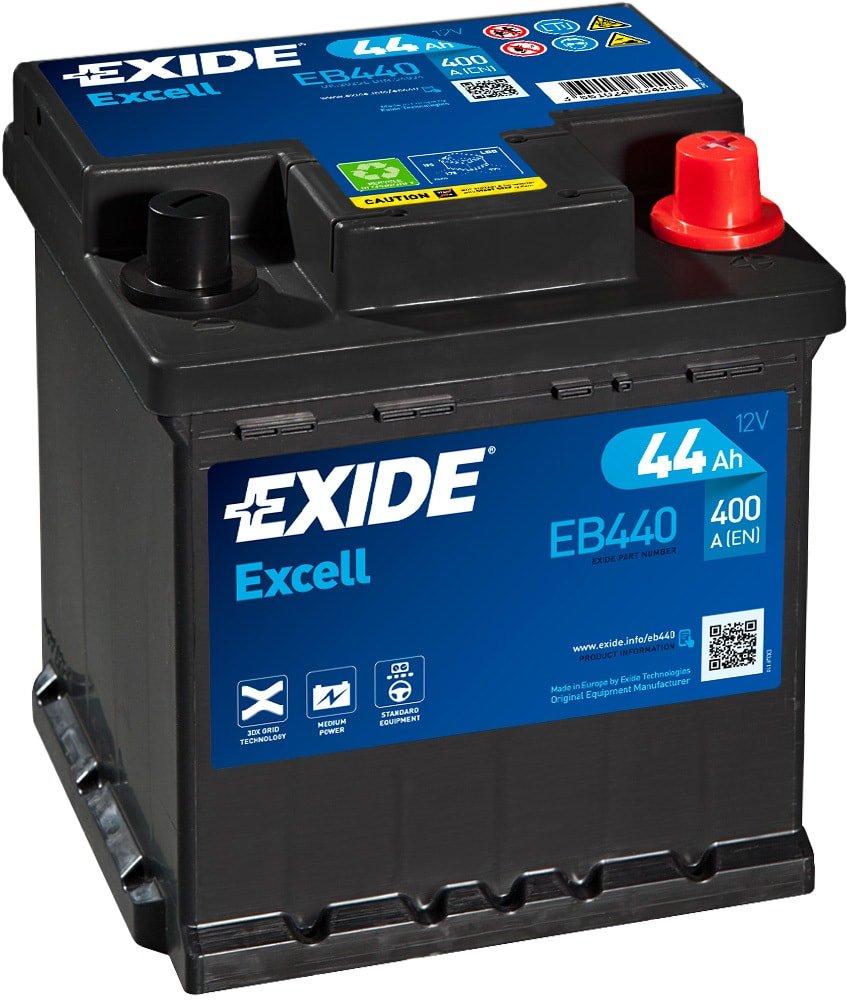 

Автомобильный аккумулятор Exide Excell EB440 (44 А/ч)