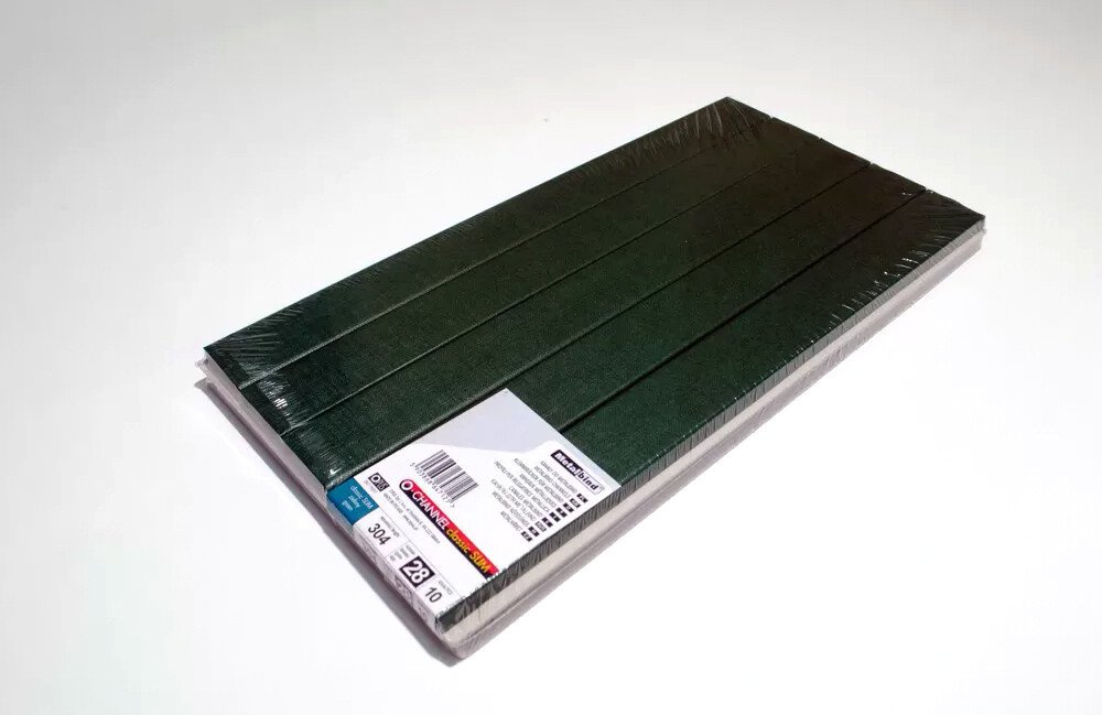 

Металлический канал для переплета OPUS Classic Slim 304x28 мм OCHSLIM2830410ZIE (10 шт, зеленый)
