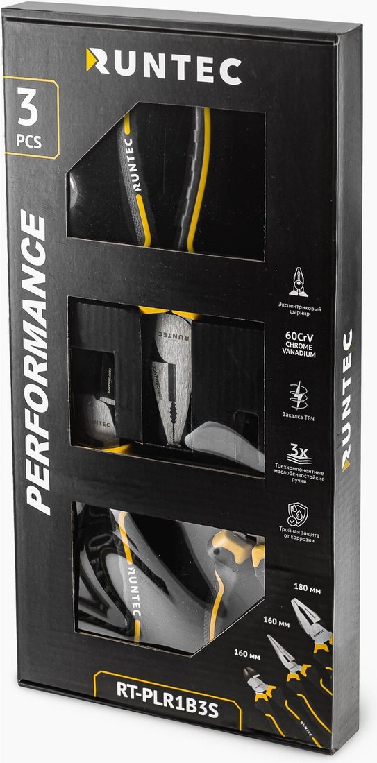 

Набор пассатижей Runtec RT-PLR1B3S (3 предмета)