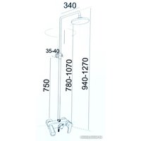 Душевая система  ЦС Гармония №4 D200 ДС0001-9К