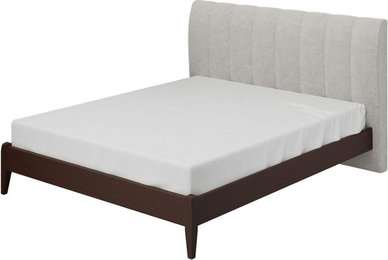 Кровать Bravo Мебель Джали Вертикаль 180х200 (перламутровый/дуб коньяк)