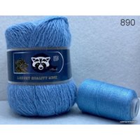 Набор пряжи для вязания ХоббиБум Пух норки 890 50 г 340 м (небесный)