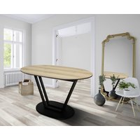 Кухонный стол Древпром Гарден М158 ДП1-03-14 120-150x80 (делано/черный матовый) в Могилеве