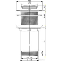 Донный клапан Wellsee Drainage System 182135000 (матовый черный)