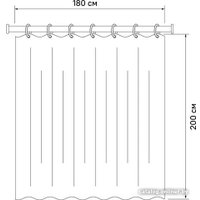 Шторка-занавеска для ванны IDDIS BF04P18i11